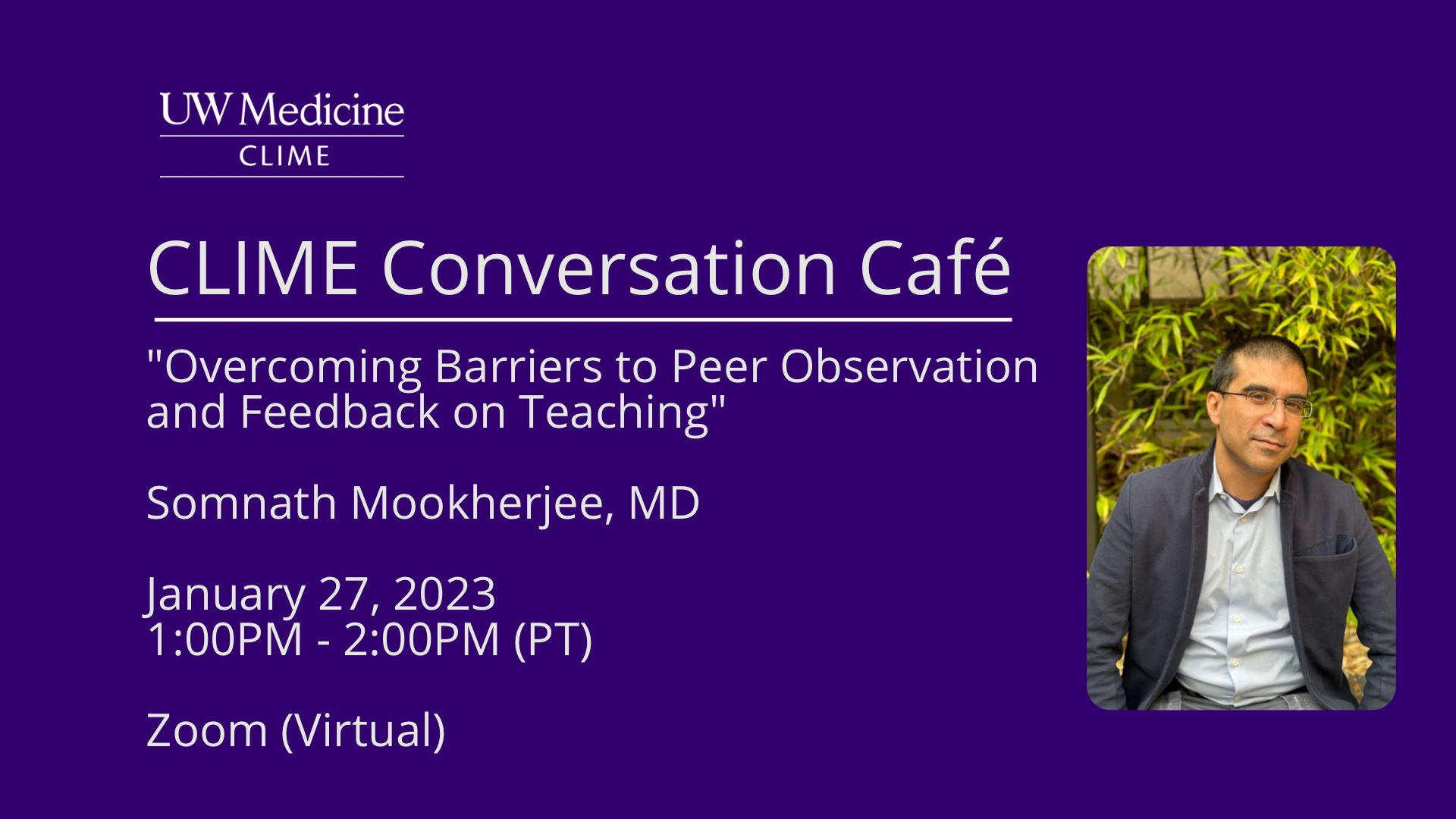 CLIME Conversation Café: Overcoming Barriers to Peer Observation and Feedback on Teaching Banner